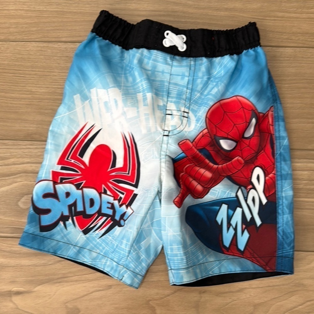 Boys Spidey swim trunks